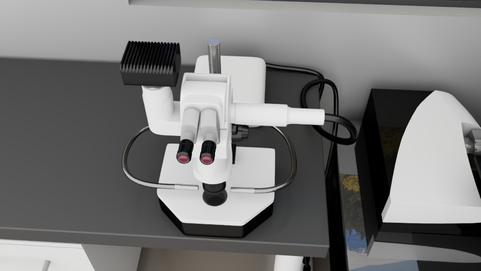 Front view of the Dissecting Microscope.