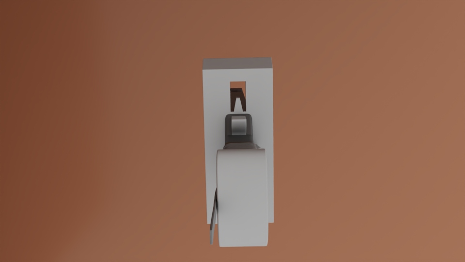 Bottom view of gunsword showcasing the hilt's ironsight.