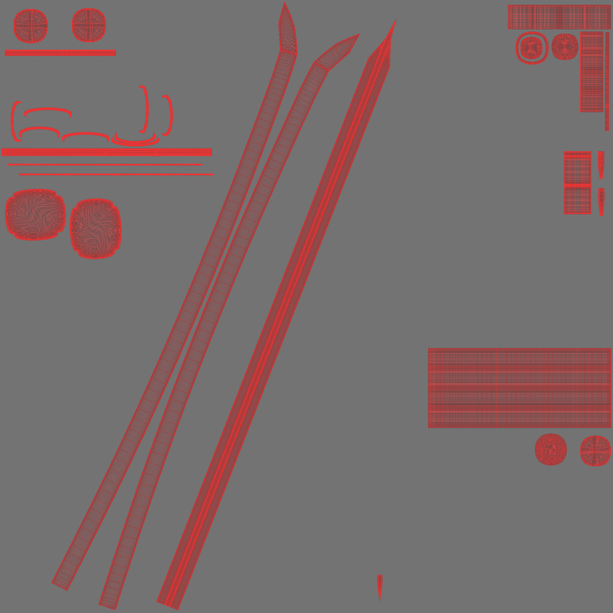 snapshot of the katana unwrapped for texturing