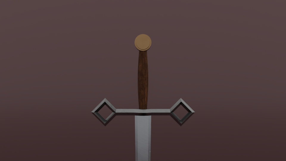 Close up on the original hilt design of the sword